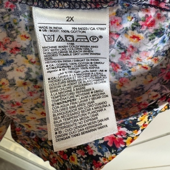 Old Navy Floral-Print Puff-Sleeve Babydoll Top 2X - Picture 4 of 4